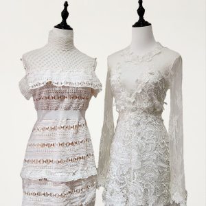 White Lace Dress and White Lace Romper